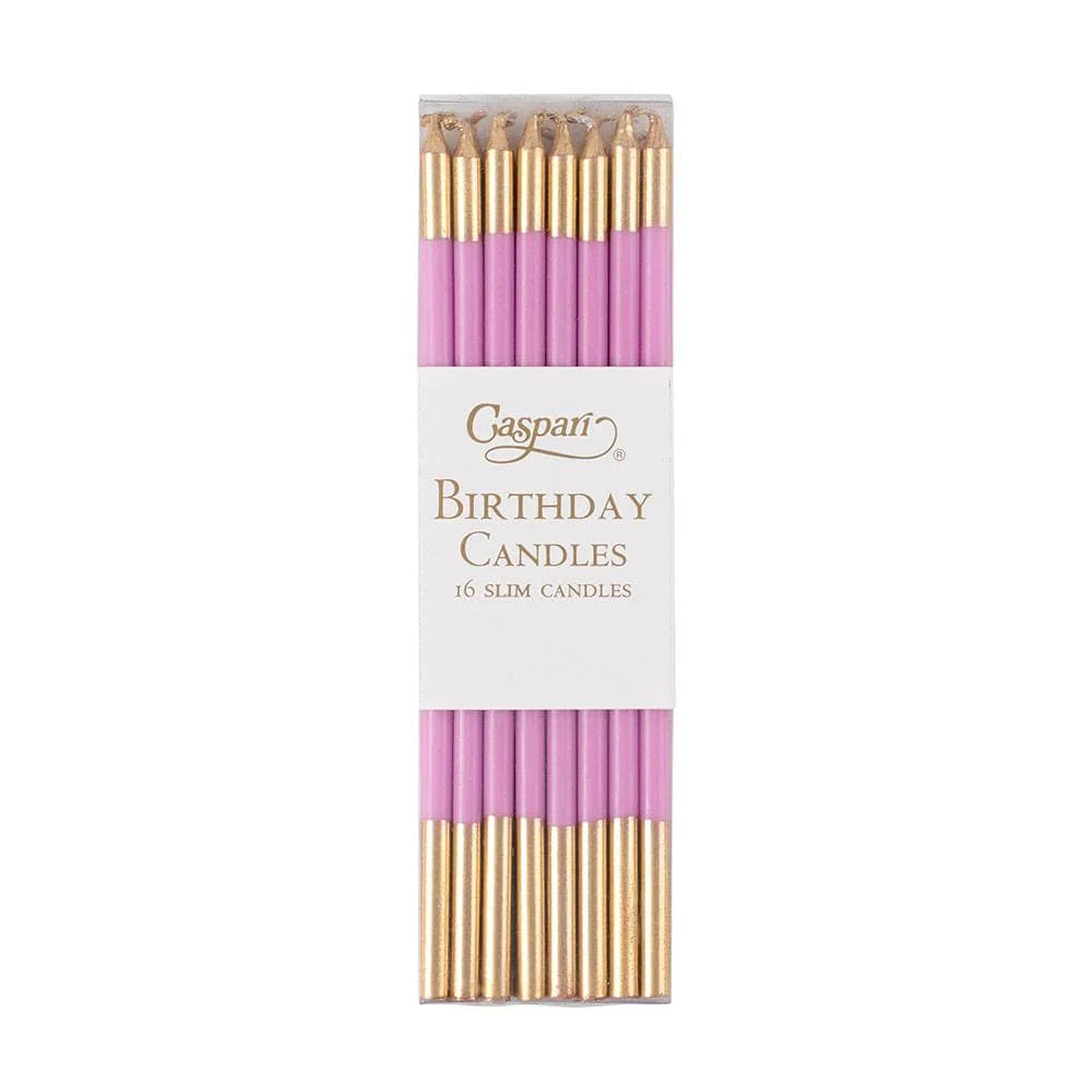 Two-tone pink long candles / 16 u.